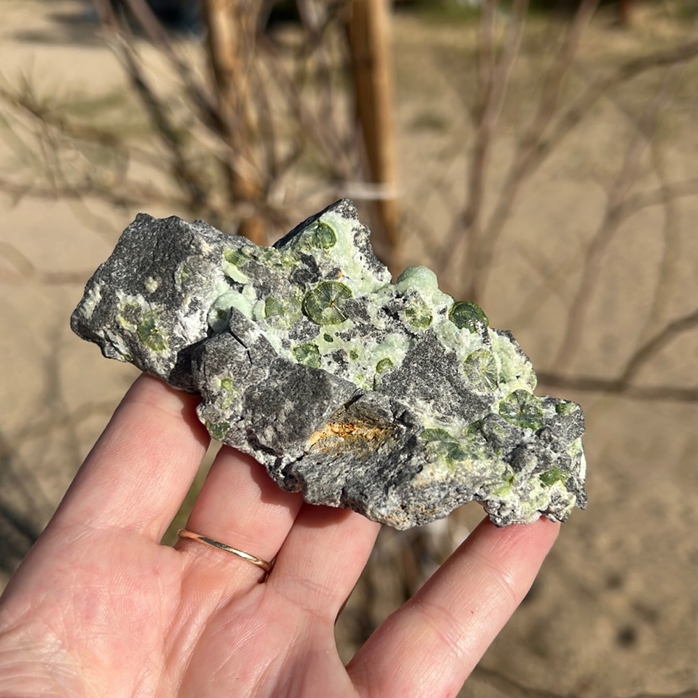 Rare wavelite crystal band mined super high frequency